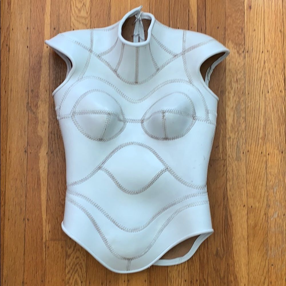 Leather warrior Burning Man top custom handmade OOAK